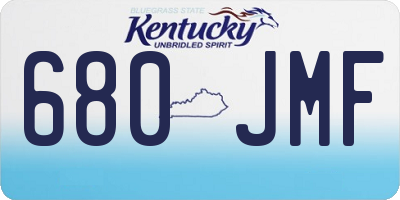 KY license plate 680JMF