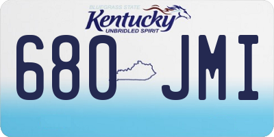 KY license plate 680JMI