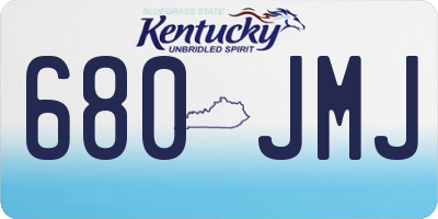 KY license plate 680JMJ