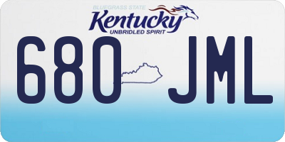 KY license plate 680JML
