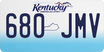 KY license plate 680JMV
