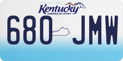 KY license plate 680JMW