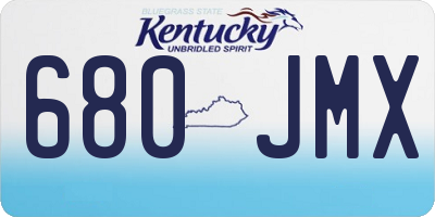 KY license plate 680JMX