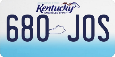 KY license plate 680JOS