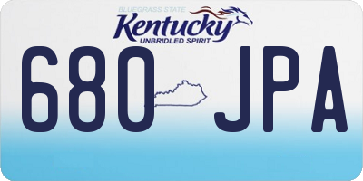 KY license plate 680JPA