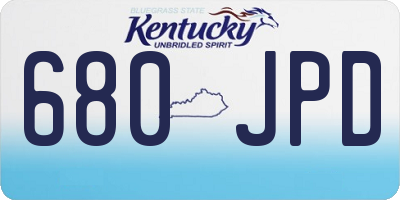 KY license plate 680JPD