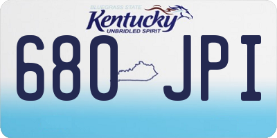 KY license plate 680JPI