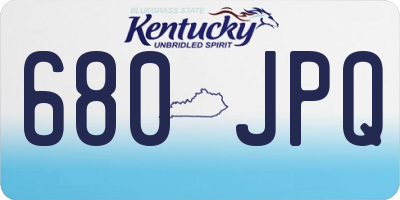KY license plate 680JPQ