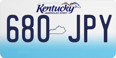 KY license plate 680JPY