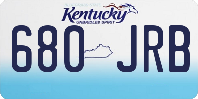 KY license plate 680JRB
