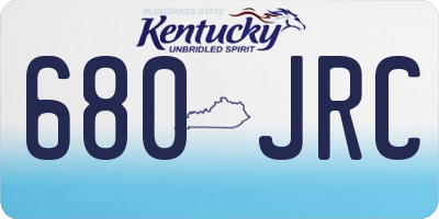KY license plate 680JRC