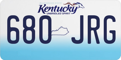 KY license plate 680JRG