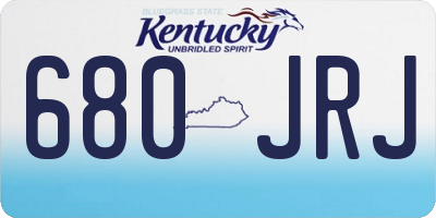 KY license plate 680JRJ