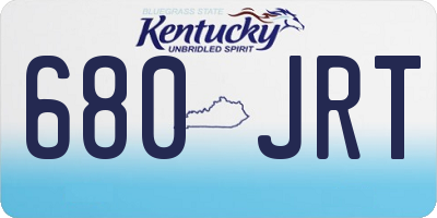 KY license plate 680JRT