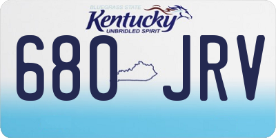 KY license plate 680JRV