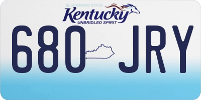 KY license plate 680JRY