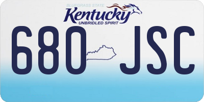 KY license plate 680JSC