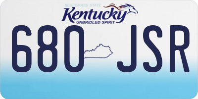 KY license plate 680JSR