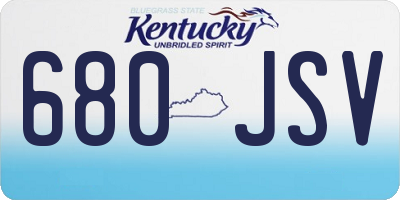 KY license plate 680JSV