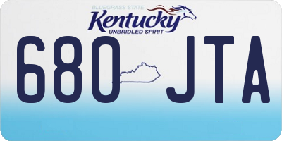 KY license plate 680JTA