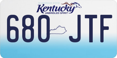 KY license plate 680JTF