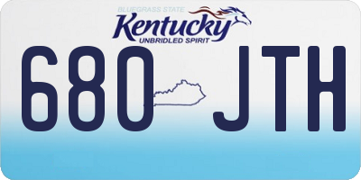 KY license plate 680JTH