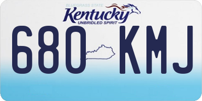 KY license plate 680KMJ