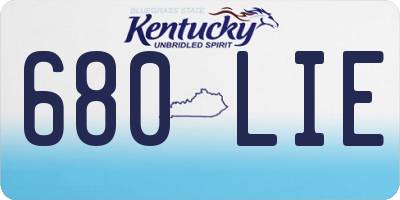 KY license plate 680LIE