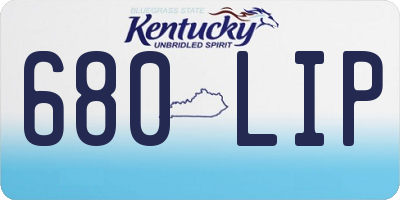 KY license plate 680LIP