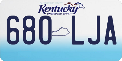 KY license plate 680LJA