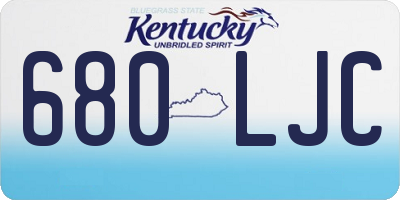 KY license plate 680LJC