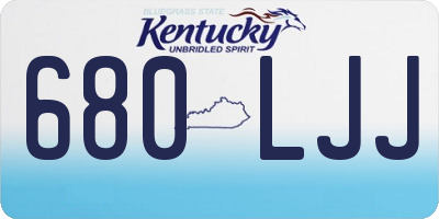 KY license plate 680LJJ