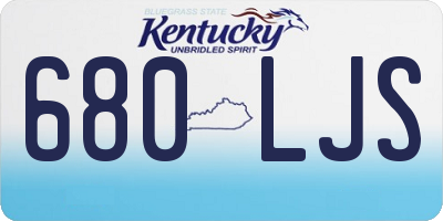 KY license plate 680LJS