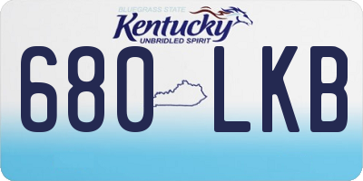KY license plate 680LKB