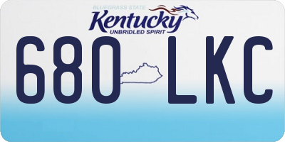KY license plate 680LKC