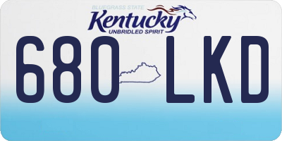 KY license plate 680LKD