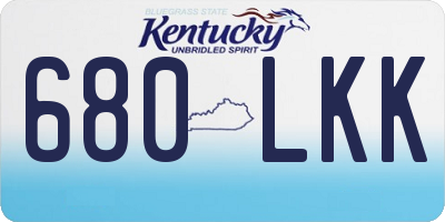 KY license plate 680LKK