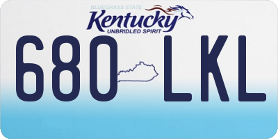 KY license plate 680LKL