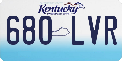 KY license plate 680LVR