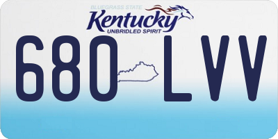 KY license plate 680LVV