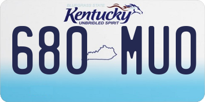 KY license plate 680MUO