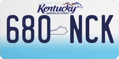 KY license plate 680NCK