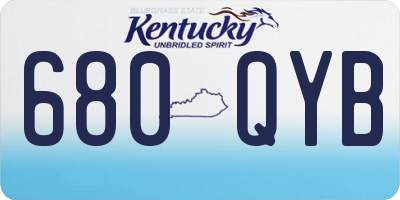 KY license plate 680QYB