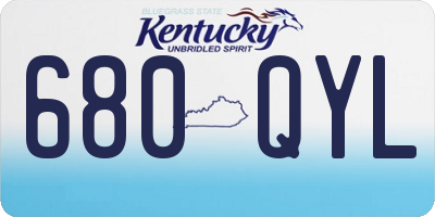 KY license plate 680QYL
