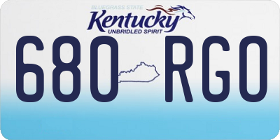 KY license plate 680RGO