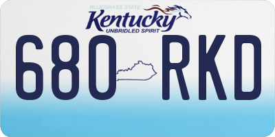 KY license plate 680RKD