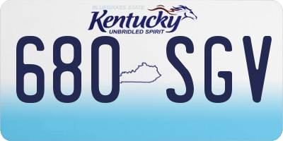KY license plate 680SGV