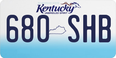 KY license plate 680SHB
