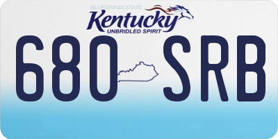 KY license plate 680SRB