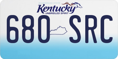 KY license plate 680SRC